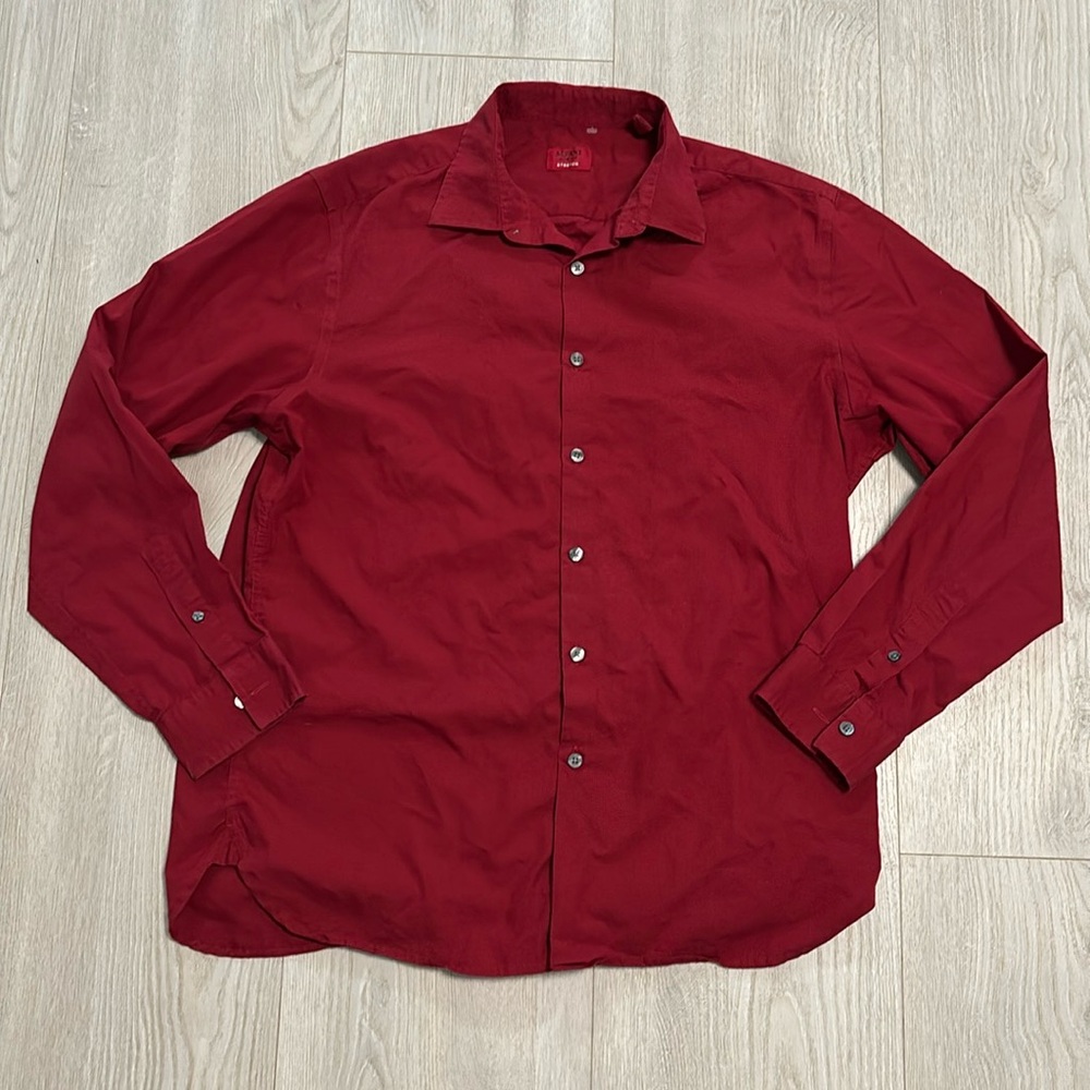 🔥BUNDLESALE Mens L Alfani slim fit stretch button down casual dress shirt